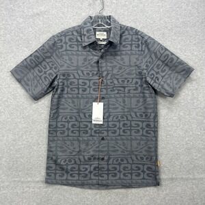 Quicksilver Waterman Shirt Mens Small Gray Comfort Phantom Surf Tribal Aztec NEW